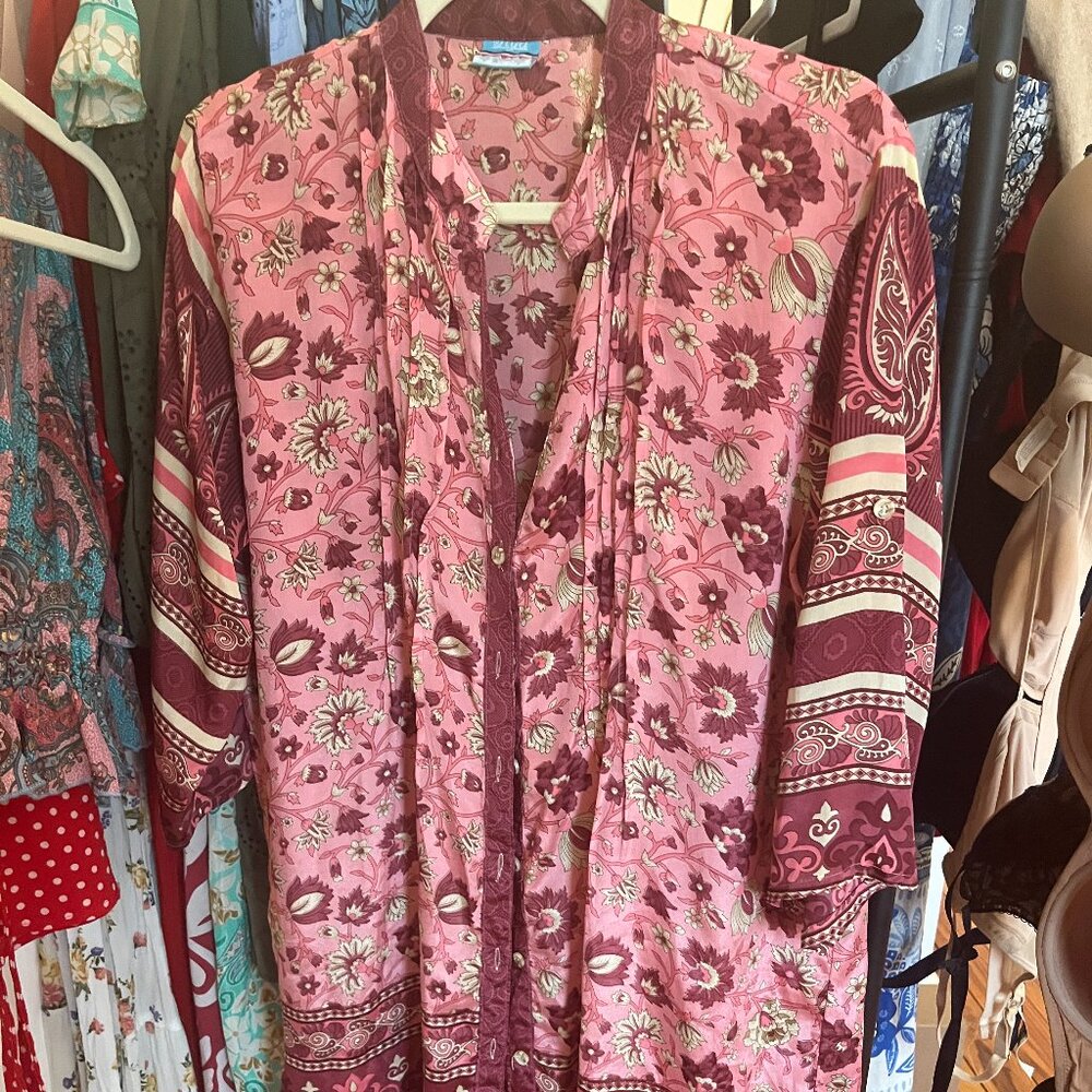 Vintage Tunic with Pleat Detailing